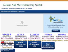 Tablet Screenshot of packersmoversnashik.co.in